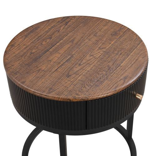 Round Bedside Table With Drawers Furniture