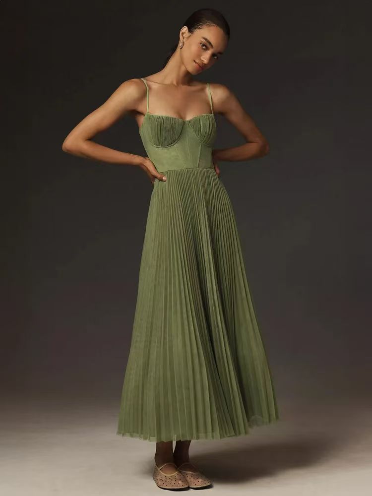 Sling Backless Sleeveless Slim Fit Dress Women's Garments Apparel / Clothing