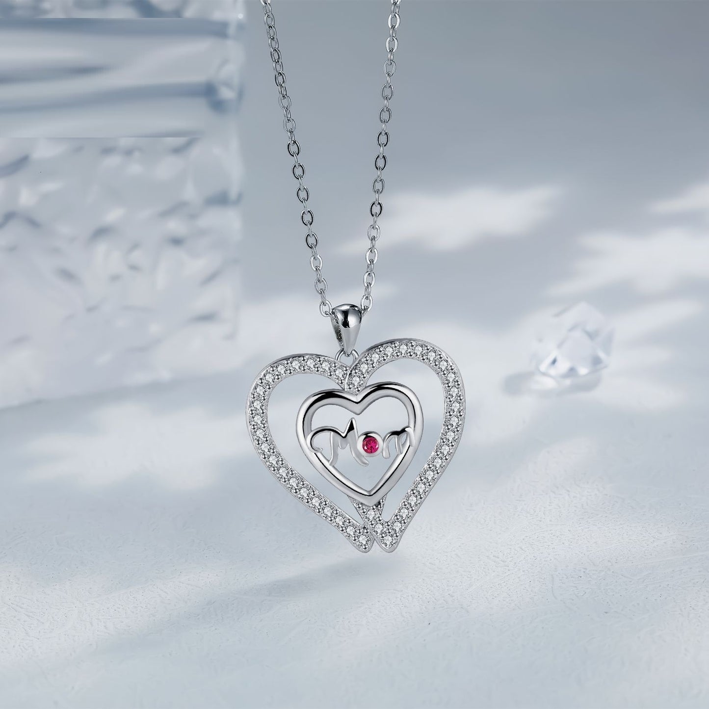 Mom Women's Necklace Heart-to-heart Print Temperament For Mom Jewelry Gift Jewelry/Accessories