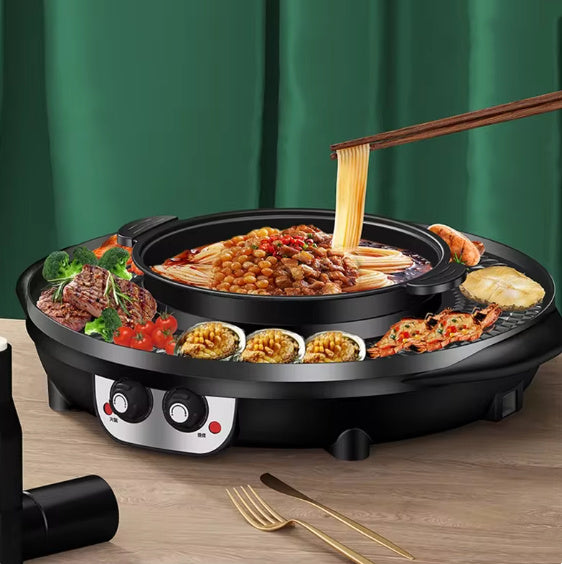 Hot Pot Barbecue All-in-one Pot Household Multi-functional Barbecue Plate Appliances Home Essentials