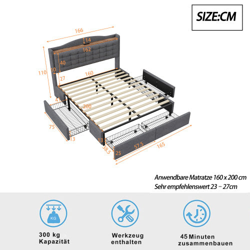 Linen Bed Frame