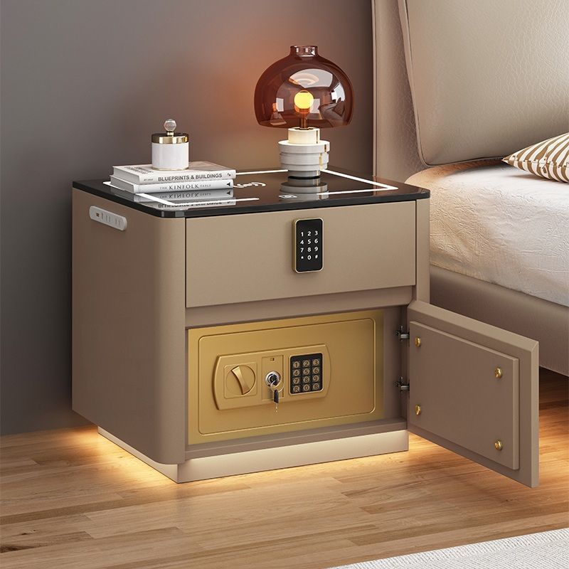 Home Bedroom Multi-functional Smart Safe Bedside Table Wireless Integrated Charging Safe Furniture
