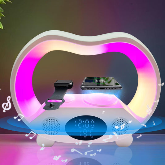 6 In 1 Wireless Charging Night Light Wireless Speaker 15W Wireless Charging Atmosphere Gift home-ornaments