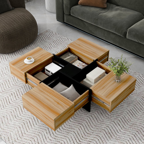 Unique Design Coffee Table With 4 Hidden Storage Compartments Furniture