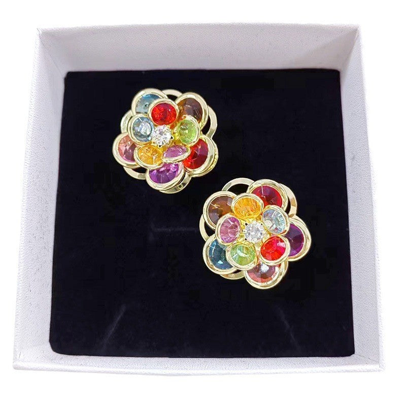 Female Sweet And Simple Small Flower Stud Earrings Earrings Ear Accessories For Her New Trendy Women's High-grade Earrings