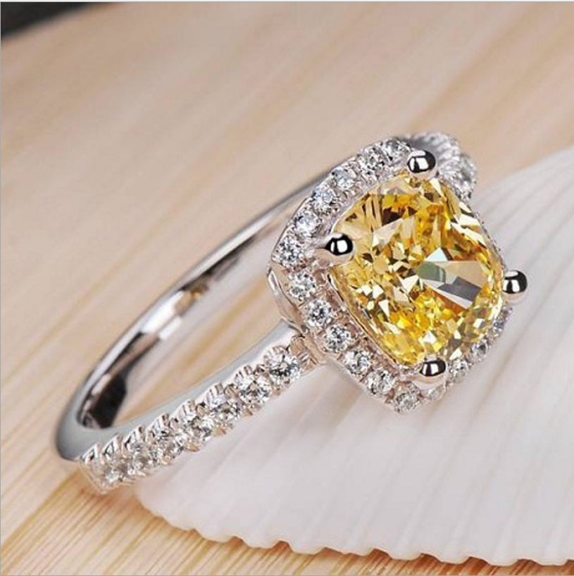 Rings For Women Bridal Wedding Anelli Trendy Jewelry Engagement Ring White Gold Color Anillos Jewelry / Accessories