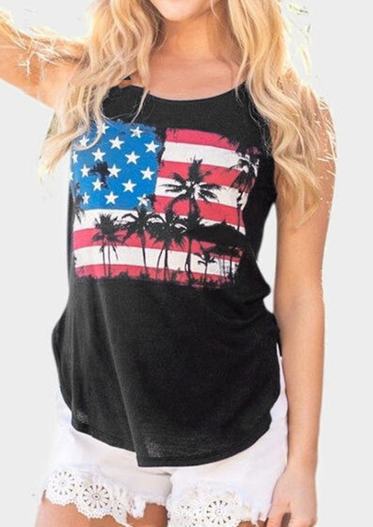 Flag printed tank top Apparel / Clothing