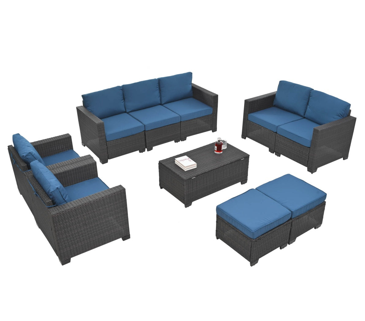 10 Piece Patio Furniture Set Outdoor Garden Patio Furniture