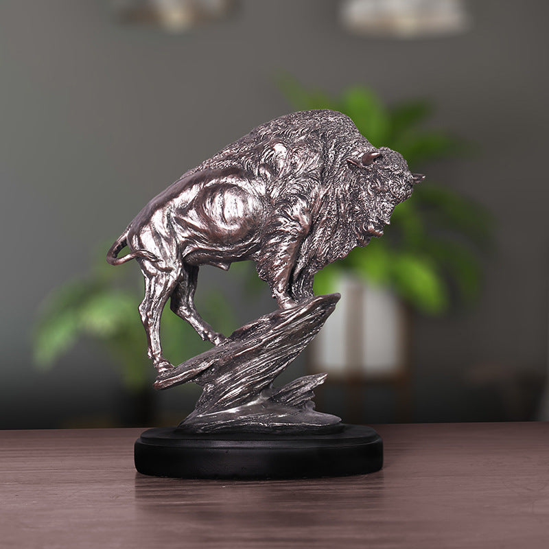 Resin Handicraft Animal Head Ornament European Style Ornament Home Ornaments