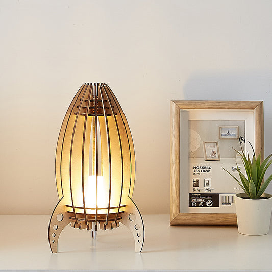 Night Lamp Creative Bedside Lamp Carving Space Rocket Lamp Lighting Home Essentials