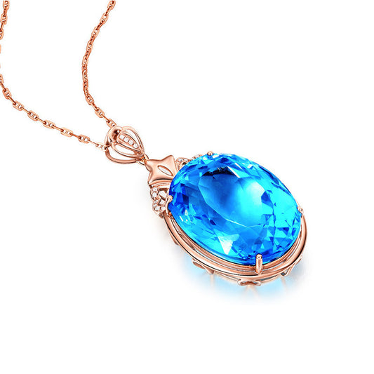Dove Egg Sapphire Necklace Jewelry Female Jewelry/Accessories
