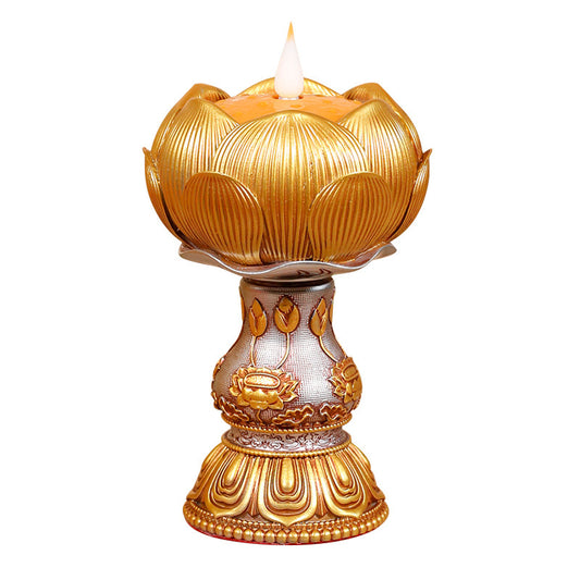 Electronic butter lamp lamp holder, lamp in front of Buddha, LED lamp, Buddha lamp, eight auspicious charging butter lamp, household Lighting Home Essentials