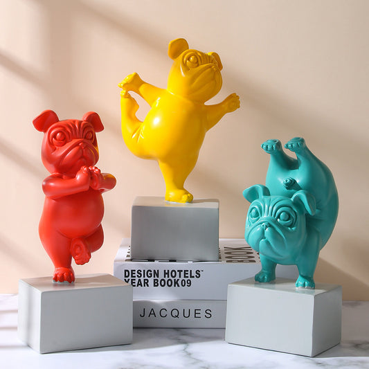 Home Creative Cute Puppy Resin Ornaments