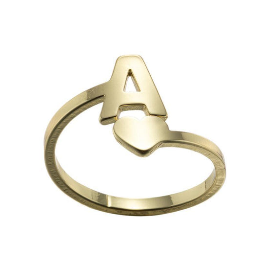 Exquisite A–Z Initial Letter Ring – Stainless Steel Jewelry & Accessories