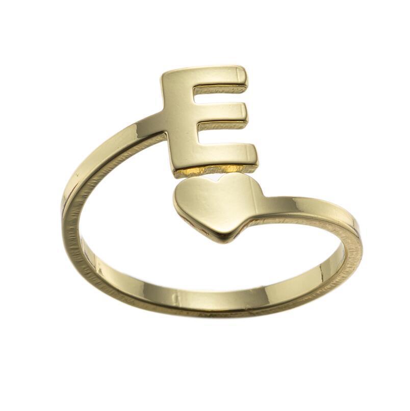 Exquisite A–Z Initial Letter Ring – Stainless Steel Jewelry & Accessories