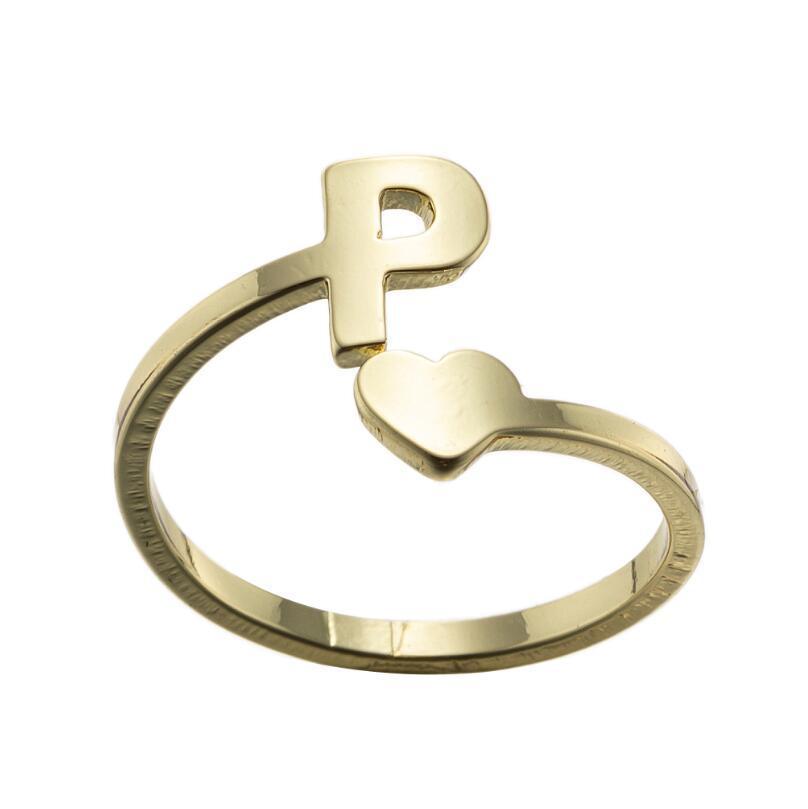 Exquisite A–Z Initial Letter Ring – Stainless Steel Jewelry & Accessories