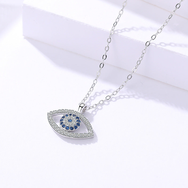 s925 Sterling Silver Jewelry European and American Atmospheric Demon Eye Necklace Eye Pendant Jewelry / Accessories