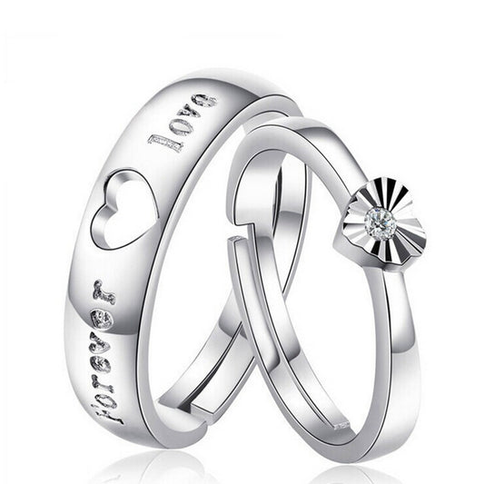 Bague de couple de bijoux coréens