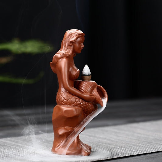 Home Incense Ornaments Conch Mermaid