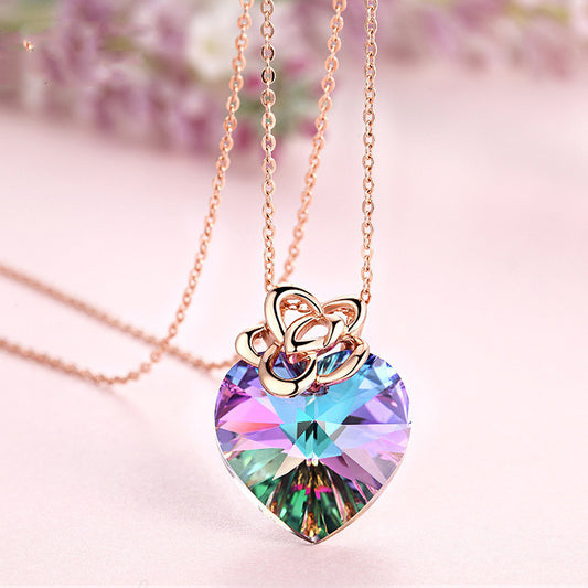 Jewelry Wholesale Fashion Colorful 925 Heart Pendant Jewelry/Accessories