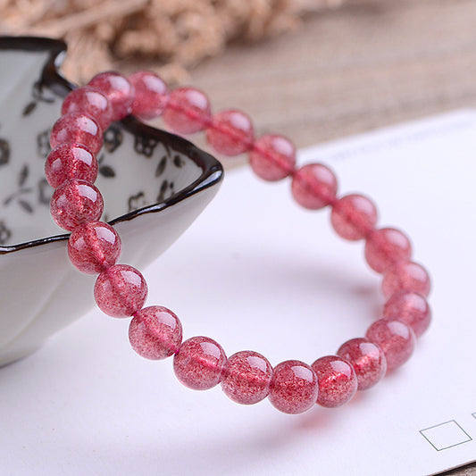 Feng Pigeon Blood Red Ice Seed Natural Strawberry Crystal Bracelet Jewelry/Accessories