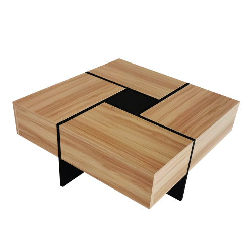 Unique Design Coffee Table With 4 Hidden Storage Compartments Furniture