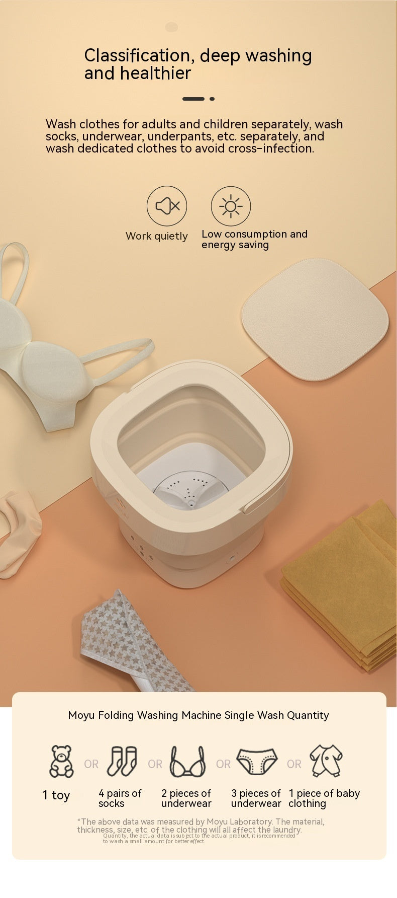 Folding Mini Mother And Baby Washing Machine Appliances Home Essentials