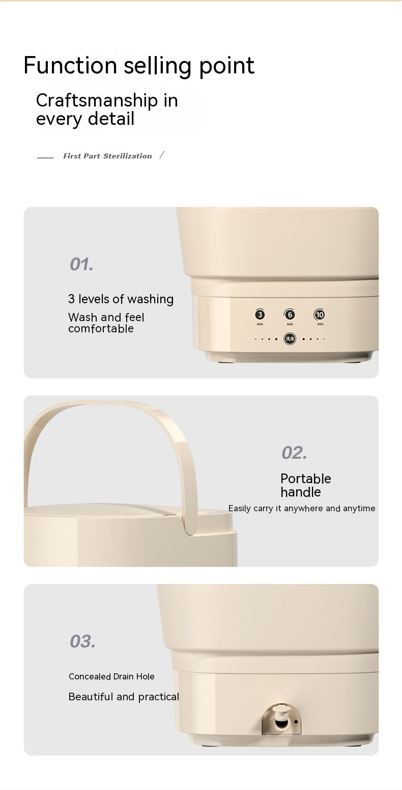 Folding Mini Mother And Baby Washing Machine Appliances Home Essentials