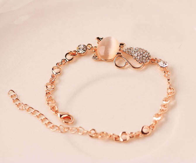 Cat bracelet with diamond alloy Jewelry & Accessories