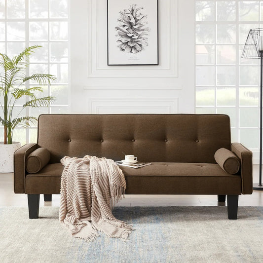 Fabric Sofa, Medieval Love Seat Sofa Furniture, With Pillows, Living Room Button Tufted Sofa, Pull Point Design Furniture
