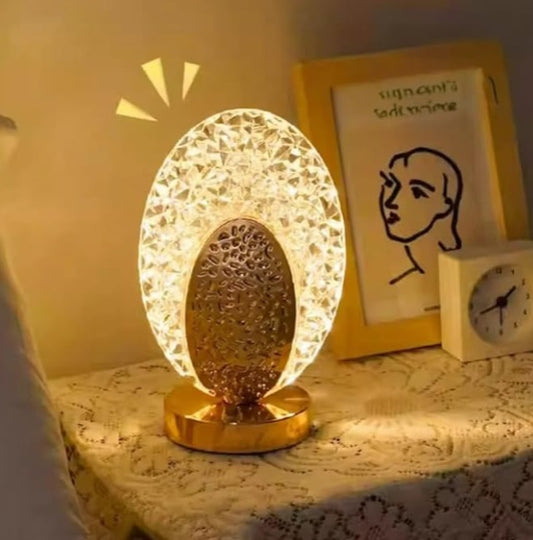 Oval Crystal LED Table Lamp Lighting Home Essentials
