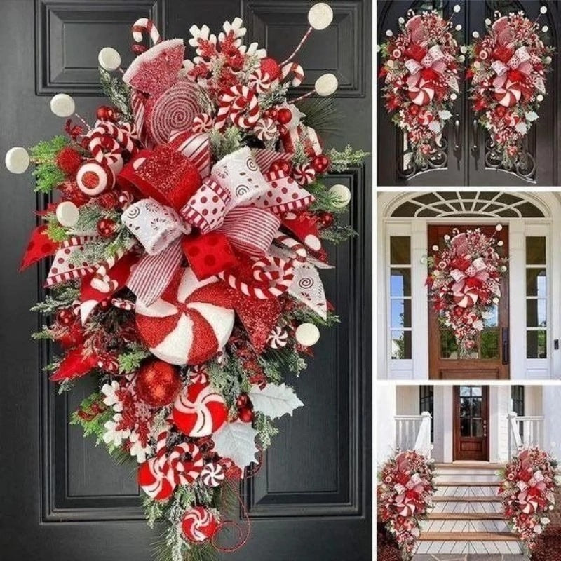 Christmas Upside Down Tree Door Wall Decoration Home Ornaments