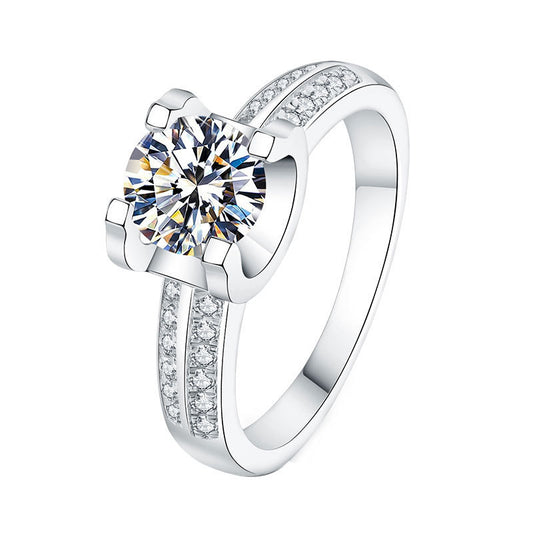 Moissanite Temperament Open Ring For Women Jewelry & Accessories