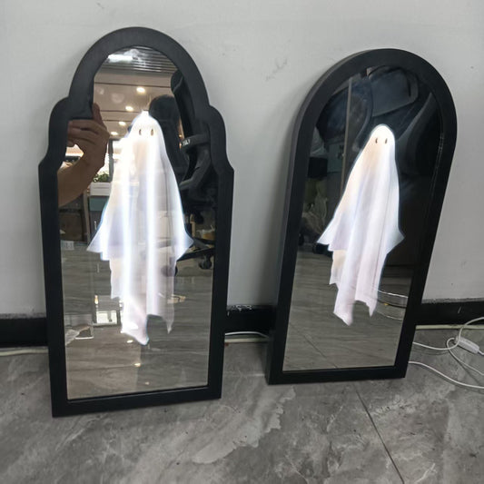 Ghost Holographic Mirror Halloween Decoration Home Ornaments