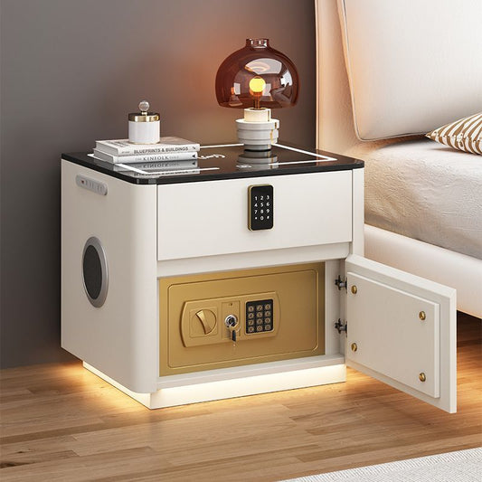 Home Bedroom Multi-functional Smart Safe Bedside Table Wireless Integrated Charging Safe Furniture