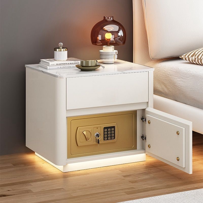 Home Bedroom Multi-functional Smart Safe Bedside Table Wireless Integrated Charging Safe Furniture