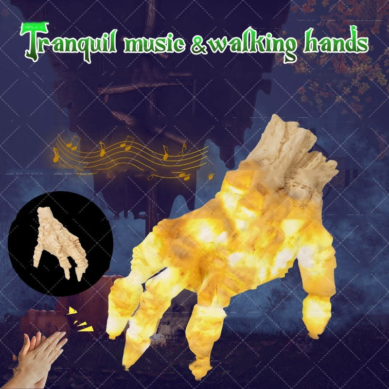 Halloween Electric Luminous Crawling Hand Animated Decoration Induction Luminous Decoration Zombie Hand With Spooky Sound Home Ornaments