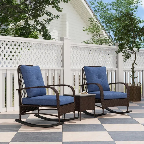Rattan Chaise Lounge Chair, Wicker Set Outdoor Garden Patio Furniture