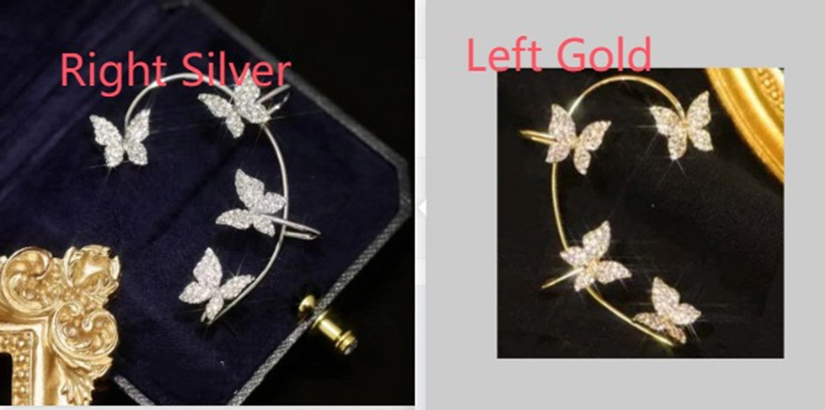 Fashion Earring Butterfly Ear Clip And Ear Hook Jewelry Jewelry / Accessories