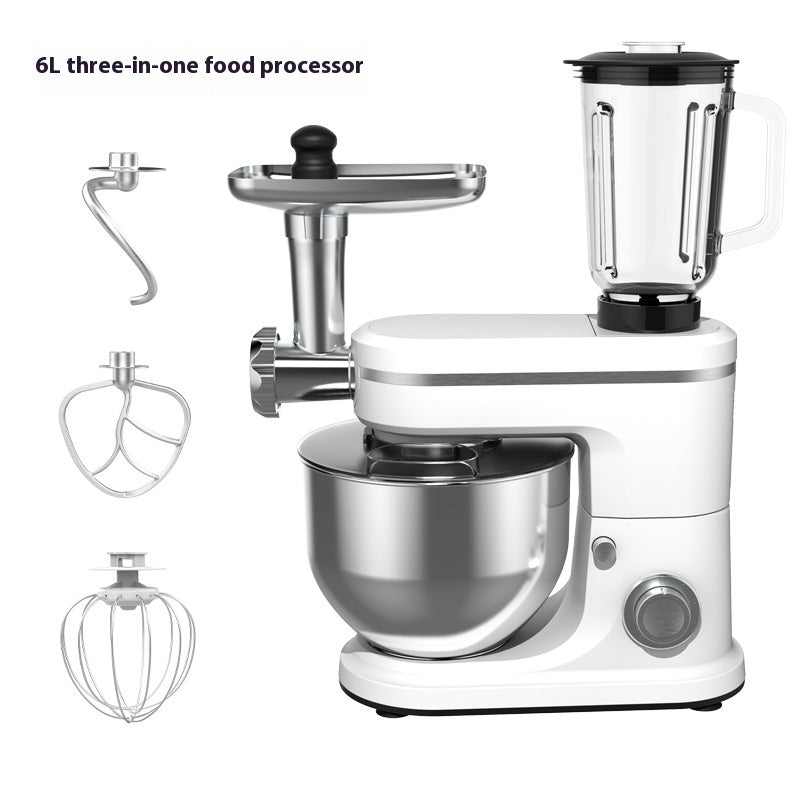 Three-in-one Stand Mixer 6L Large Capacity Cooking Machine Appliances Home Essentials