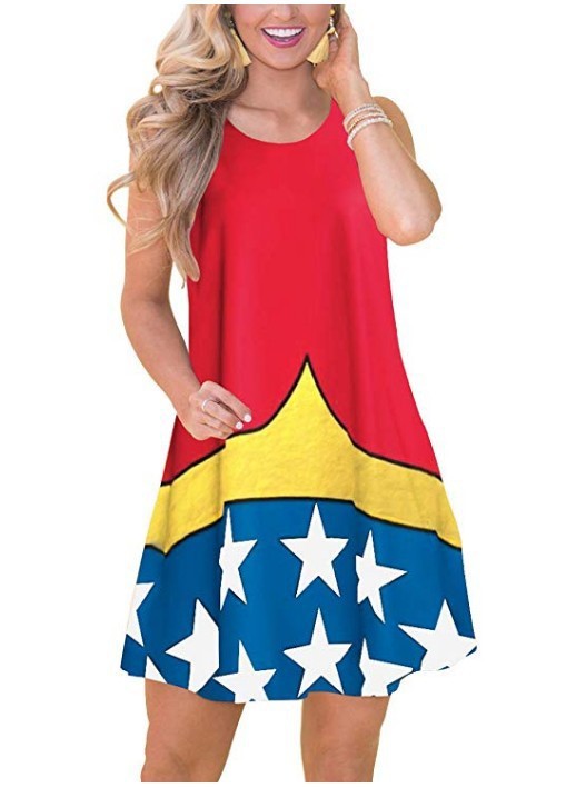 Sleeveless flag print dress Apparel / Clothing