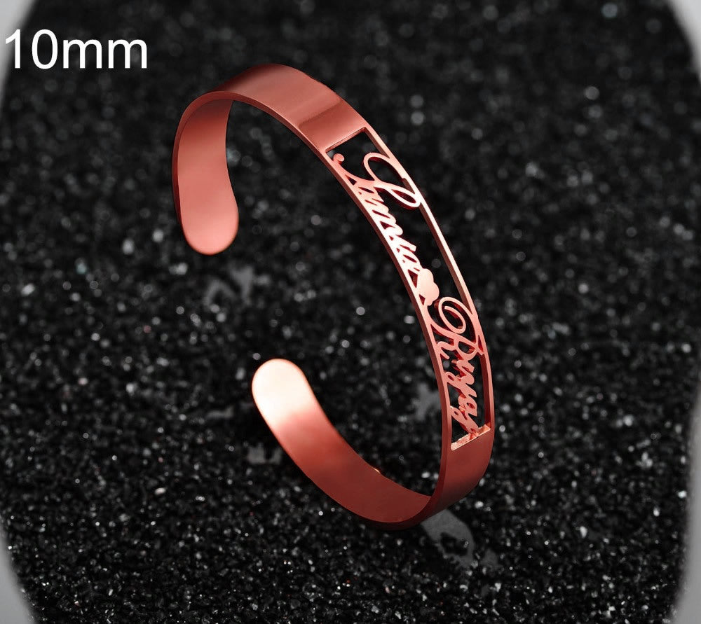 Customized Name Bracelet Personalized Custom Bangles Stainless Steel Jewelry / Accessories