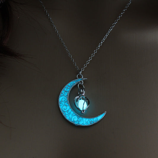 Glowing Pendant Necklaces Silver Plated Chain Necklaces Jewelry & Accessories