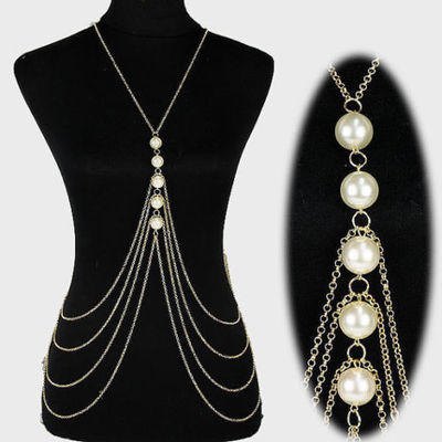 Bijoux de chaîne de corps en perles