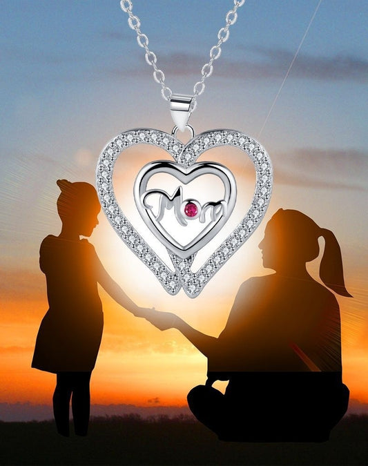 Mom Women's Necklace Heart-to-heart Print Temperament For Mom Jewelry Gift Jewelry/Accessories