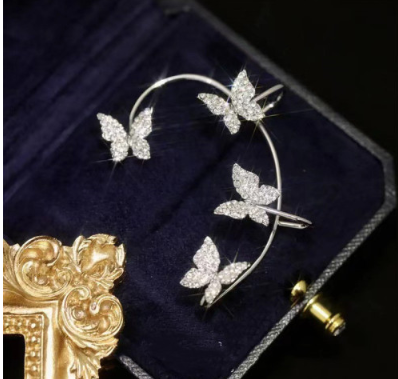 Fashion Earring Butterfly Ear Clip And Ear Hook Jewelry Jewelry / Accessories