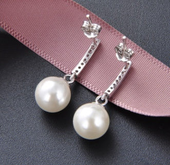 925 sterling silver zircon earrings Jewelry/Accessories