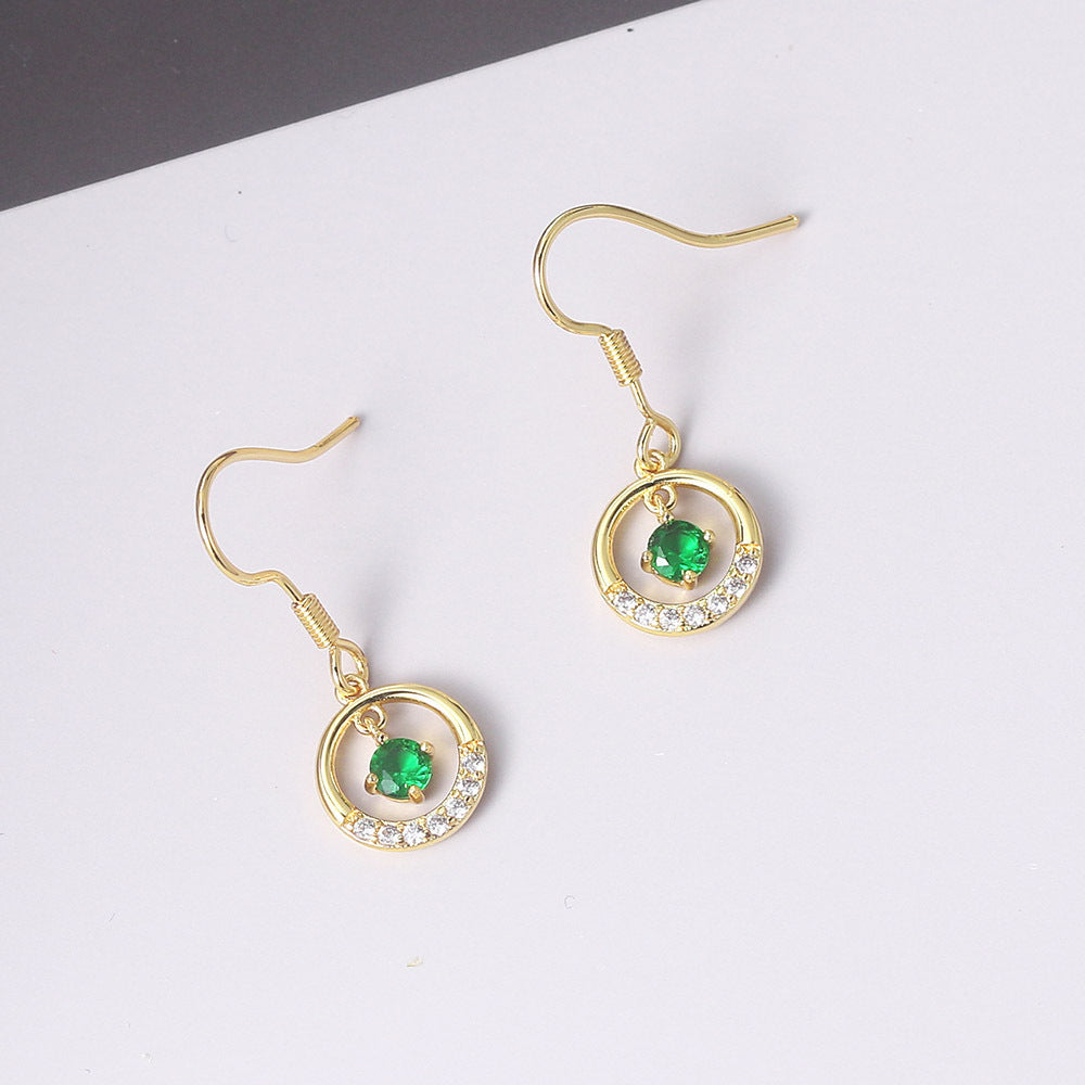Fashion Simple Beccarite Round Earrings Jewelry/Accessories
