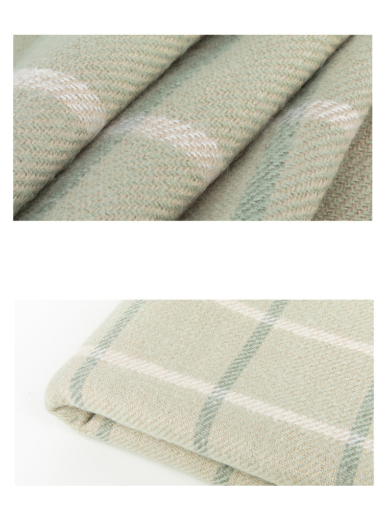 Plaid sofa blanket