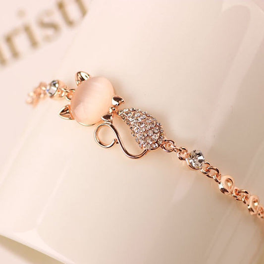 Cat bracelet with diamond alloy Jewelry & Accessories